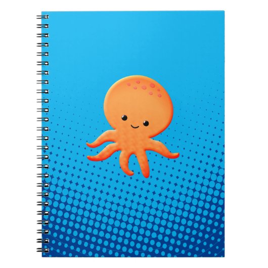 Carnet Poulpe bébé dessin animé mignon (Devant)
