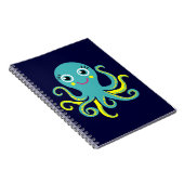 Carnet Poulpe bleu et jaune (Côté Droit)
