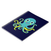 Carnet Poulpe bleu et jaune (Côté gauche)