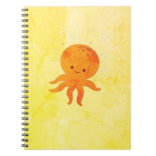 Carnet Poulpe de bande dessinée mignon bébé (Devant)