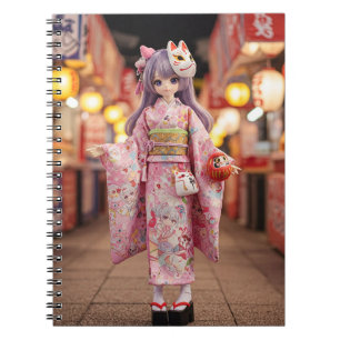 Carnet Poupée de Kawaii en Kimono par Natasha Us