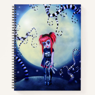Carnet Poupée gothique au clair de lune