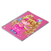 Carnet Poupée Kawaii rose (Côté gauche)