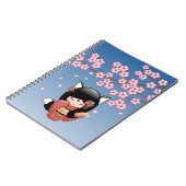 Carnet Poupée Kitsune Kokeshi - Black Fox Geisha Girl (Côté gauche)