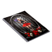 Carnet Poupée mignonne avec dragon et crânes (Côté Droit)