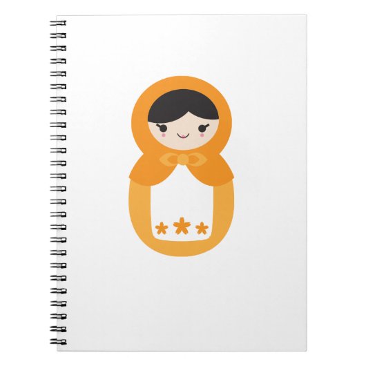 Carnet Poupée Orange Matryoshka (Devant)