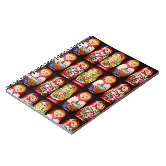 Carnet Poupées colorées Matryoshka (Côté gauche)
