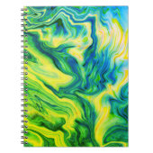 Carnet Pour acrylique, Bleu, Vert, Jaune / spirale (Devant)