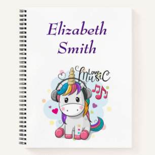 Carnet pour enfants - Unicorn Music Lover