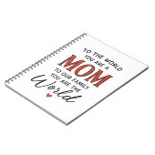 Carnet Pour le monde, vous êtes une maman (Côté gauche)