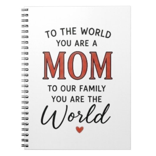 Carnet Pour le monde, vous êtes une maman (Devant)