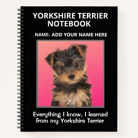Carnet pour les amateurs de Yorkshire Terriers (Devant)