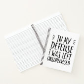 Carnet Pour ma défense, j'ai été laissée sans surveillanc (Intérieur)