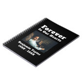 Carnet Pour toujours dans nos coeurs Texte en mémoire d'a (Côté gauche)