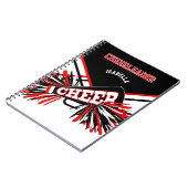 Carnet Pour un Pom-pom girl - noir, blanc et rouge (Côté gauche)