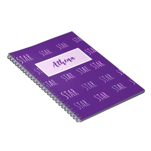 carnet pourpre à thème étoile (Côté Droit)