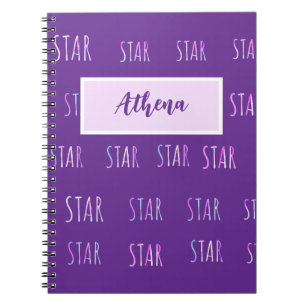 carnet pourpre à thème étoile