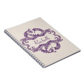 Carnet pourpre Chic Damask (Côté Droit)