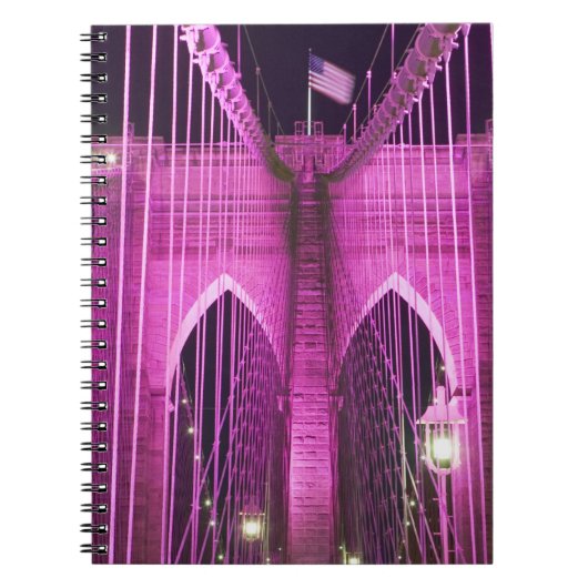 Carnet Pourpre de Lit de pont de Brooklyn (Devant)