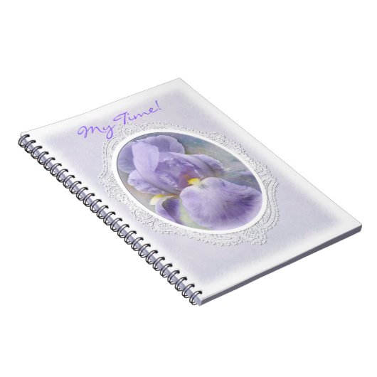 Carnet pourpre en pastel d'iris (Côté Droit)