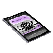 Carnet pourpre et noir de théière d'impression de (Côté Droit)
