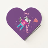 Carnet pourpre raccoon enfant personnalisé (Dos)