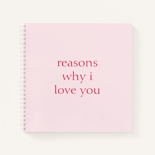 Carnet Pourquoi je t'aime Saint Valentin (Devant)