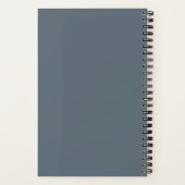 Carnet Poussière Bleue Tendance Monogramme Moderne (Verso)
