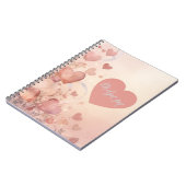 Carnet poussière de fée Rose Heart Cascade Monogramme Abs (Côté gauche)