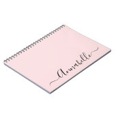 Carnet Poussière de rose rouge personnalisée avec nom (Côté gauche)