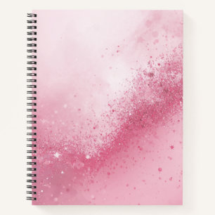 Carnet Poussière scintillante abstraite rose féminine