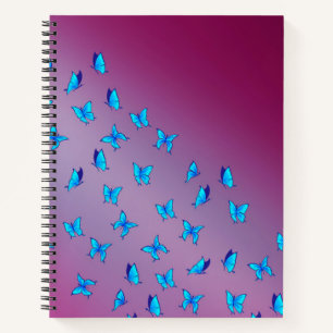 Carnet Poutres et papillons bleus Abstraits