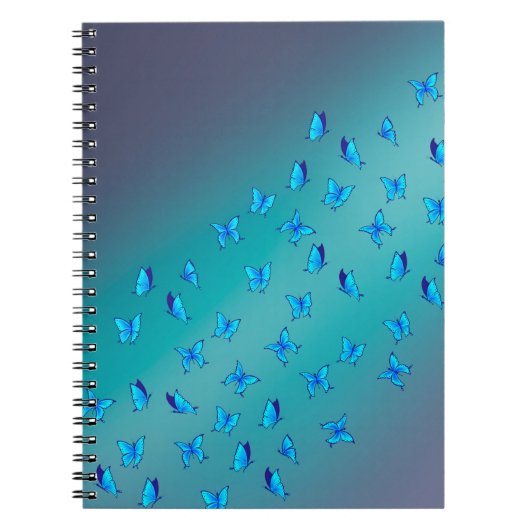 Carnet Poutres et papillons bleus Abstraits (Devant)