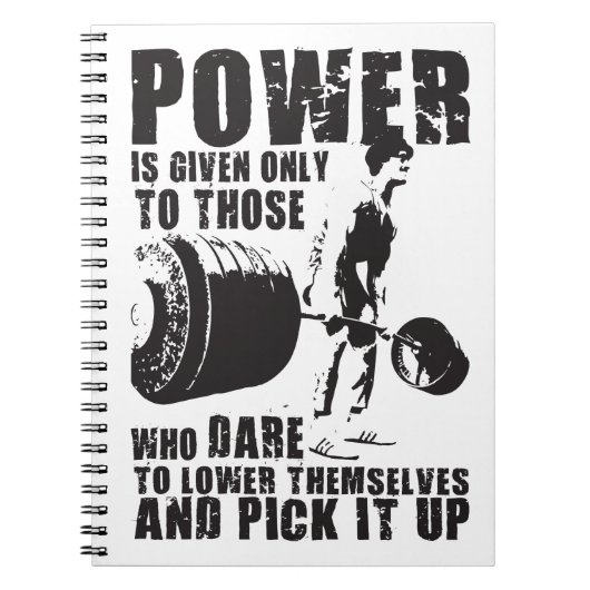 Carnet POUVOIR - Motivation de la musculation (Devant)