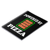 Carnet Powered By Pizza - Funny Pizza (Côté gauche)