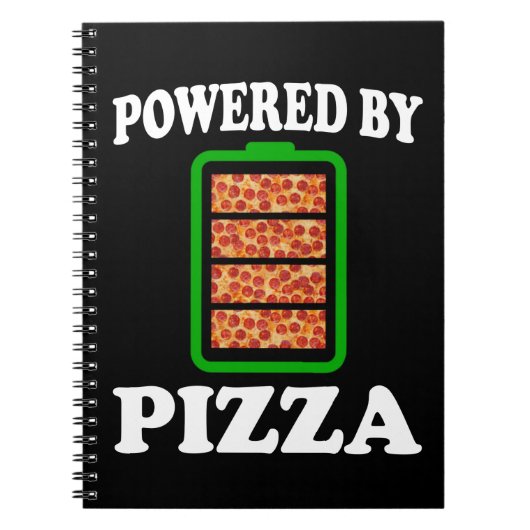 Carnet Powered By Pizza - Funny Pizza (Devant)