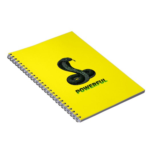 Carnet Powerful Cobra Spiral Notebook – Strength & Focus (Côté Droit)