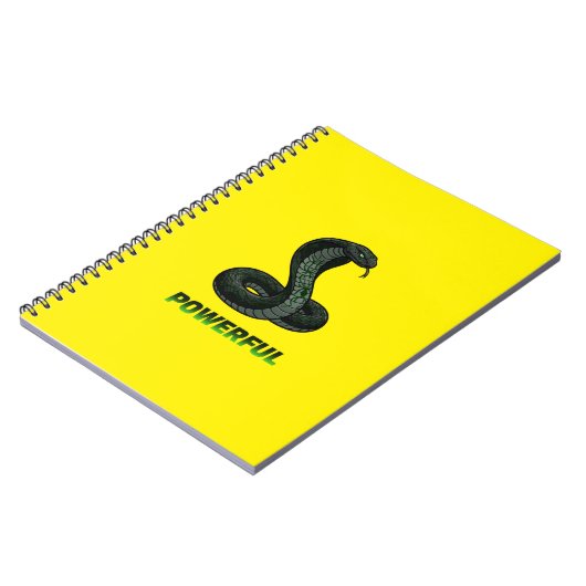 Carnet Powerful Cobra Spiral Notebook – Strength & Focus (Côté gauche)