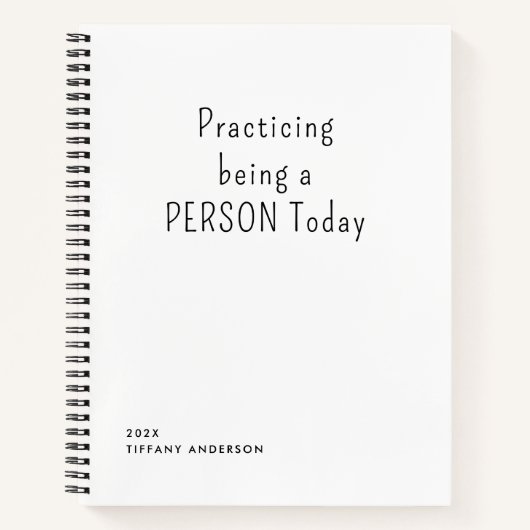 Carnet Practicing Being a Person Funny Introverts Gifts (Devant)