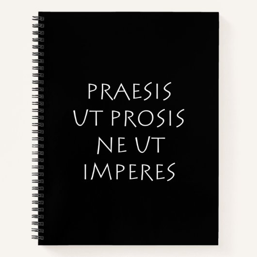 Carnet Praesis ut prosis ne ut impéres (Devant)
