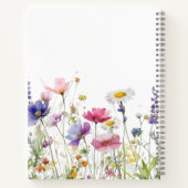 Carnet Prairie de fleurs sauvages écriture rose double fa (Dos)