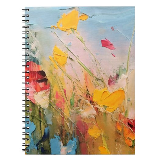 Carnet Prairie d'Été – Fleurs Sauvages Abstraites Express (Devant)