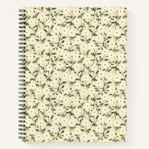Carnet Prairie Murmurante - Motif floral jaune beurre
