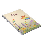 Carnet Prairie Papillon Pastel Charmant (Côté Droit)