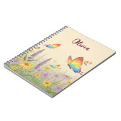 Carnet Prairie Papillon Pastel Charmant (Côté gauche)