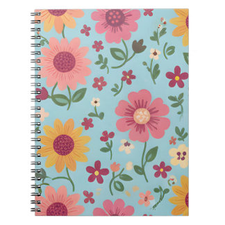 Carnet Prairies Ensoleillées - Motif de Fleurs Sauvages R