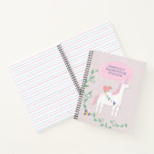Carnet Pratique d'écriture manuscrite Unicorne rose (Intérieur)