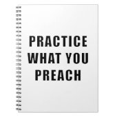 Carnet Pratiquez ce que vous prêchez (Devant)