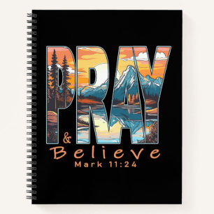 Carnet Pray and Believe Christian Design
