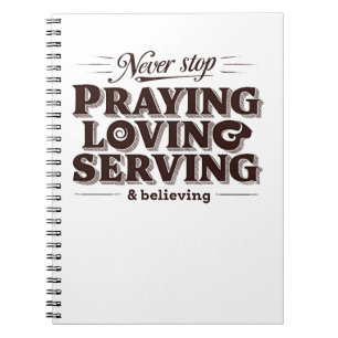 Carnet Pray Love Serve Chemise - Upliffing Christian Fait